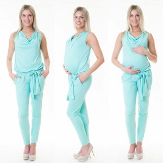 3in1 Umstandsmode Overall Einteiler Pregnancy Jumpsuit Umstandsoverall 69 S/M (36/38) mint