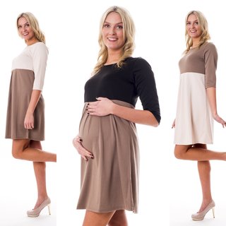 Umstandsmode Kleid Umstandskleid Schwangerschaftskleid 3/4 Arm D87