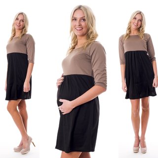 Umstandsmode Kleid Umstandskleid Schwangerschaftskleid 3/4 Arm D87
