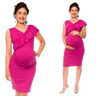 3in1 Umstandskleid Kleid Stillkleid Schwangerschaftskleid  M/38 Fuchsie