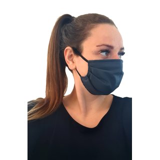 2 Stck Mund Nasenmaske Behelfsmaske Mundbedeckung Baumwolle waschbar Unisex Graphit