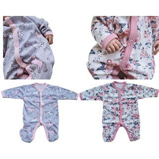 Baby Strampler Schlafanzug Schlafstrampler Schlafoverall Baumwolle 2er Pack 
